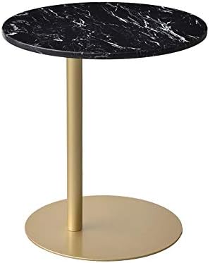 Nan C Shaped Side Table Marble Round Coffee Table Metal Base Is Strong And Wearable Suitable For Living Room Bedroom Corner Color Black Size B Amazon Co Uk Kitchen Home