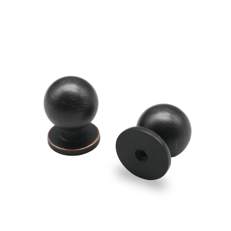 Photo 1 of khtumeware 10 Pack 1 inch Oil Rubbed Bronze Cabinet Knobs Dresser Knobs Ball Drawer Knobs Kitchen Cabinet Hardware Zinc Knobs for Dresser Drawers