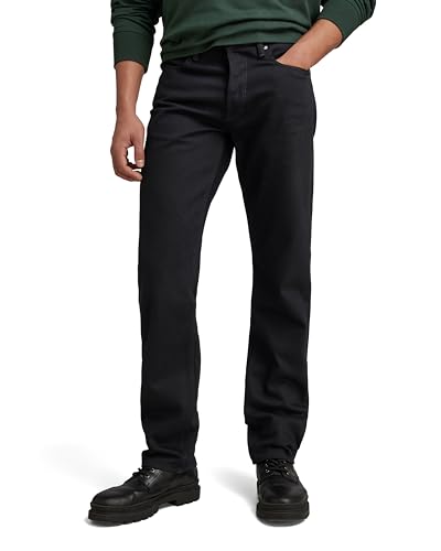 G-STAR RAW Herren Mosa Straight Jeans, Schwarz (Pitch Black D23692-B479-A810), 27W / 30L