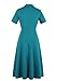 Wellwits Women's Keyhole Bow Tie Front 1940s Vintage Collared Cocktail Dress