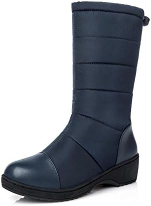Winter New Boots, Fashion Ladies Round Head Boots, Plus Size Plus Velvet Thickened with Down Jacket Boots