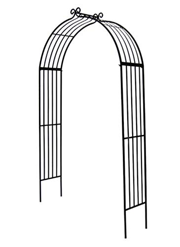 Rosenbogen H 255 cm B 140 cm dunkelrostfarben Rosenspalier Rankhilfe Rosengitter Rankbogen