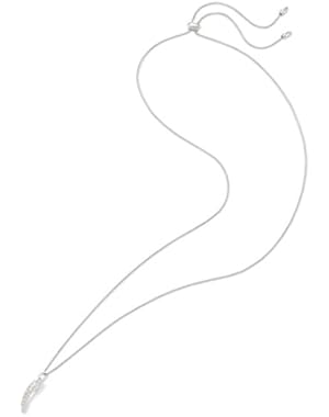 Stormie Pendant Necklace in Rhodium Plated and Cubic Zirconia