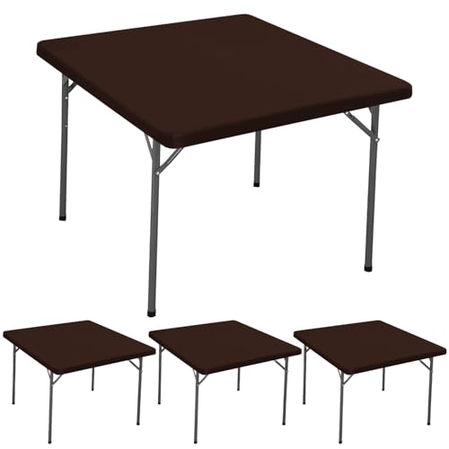 4 Pack Fitted 34 x 34 Inches Tablecloth for Square Card Table… at Amazon
