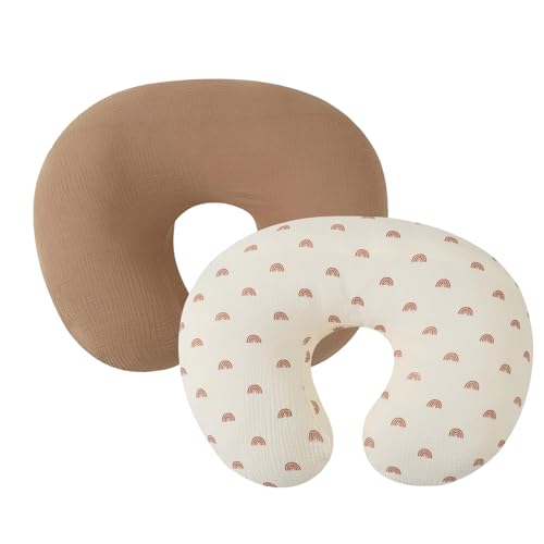 Kangnice 2pcs/Set Removable Baby Feeding Pillow Case Newborns Breastfeeding Cushion Covers Detachable Sleeve for Boys Girls