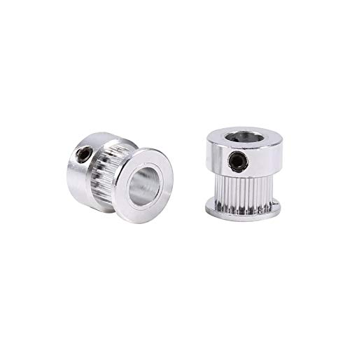 Liineparalle 2pcs Belt Pulley Alloy Timing Pulleys Wheel 8mm Inner Diameter 20 Teeth for 3D Printer Aluminum Material Timing Pulley Belt Set Closed-Loop Synchronous Wheel for CNC Mechanical Drive