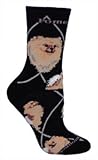Pomeranian Animal Socks On Black 9-11