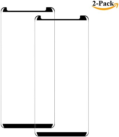GAHOGA Note 8 Screen Protector Case Friendly 【2Pack】Tempered Glass Screen Protector 3D Curved Edge for Samsung Galaxy Note 8 Phone 2017 - Black