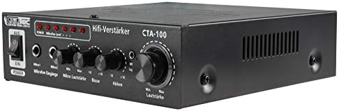 Amplificatore HiFi CTA-100 Ingresso RCA Stereo per PC, Ufficio, Gaming e Cucina Nero
