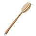 Yi Lin Home-Natural Boar Bristle Body Brush with Contoured Wooden Long Handle Bath Brush with Super Soft Brush, Bath Brush, Cleaning Brush Body
