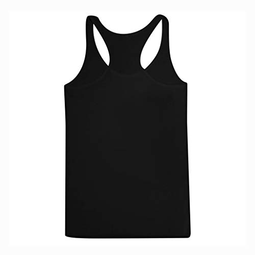 FarJing Women Cat Print Vest Sleeveless Loose Crop Tops Tank Tops Blouse Tops T-Shirt(XXL,Black