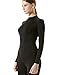 TSLA 1 or 2 Pack Women's Thermal Long Sleeve Tops, Mock Turtle & Crew Neck Shirts, Fleece Lined Compression Base Layer