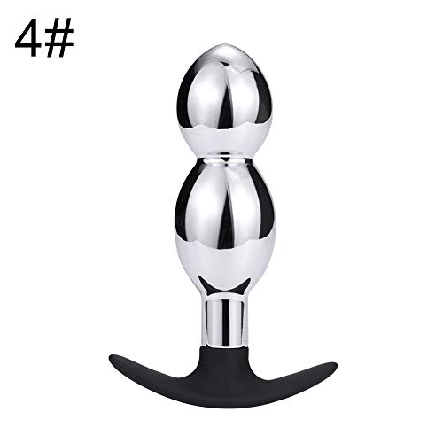 Metal Anal Beads Butt Plug Vaginal G-spot Stimulation Women Men Couple Adult Product Game Sex Toy 4#