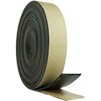 Neoprene Foam Weather Seal High Density Stripping with Adhesive Backing 2 Inch Wide 1/8 Inch Thick 50 Feet Long (2inchx 1/8inch x50feet)