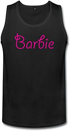 FQZX Men's Barbie Text Tank Tops X-Large Black