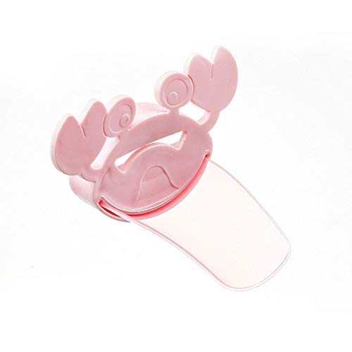 TEOYETTSF Children Hand Washer Pink/Blue Faucet Extender Cartoon Crab Bathroom Sink Extender Portable 1Pcs PP/TPE Material(E)