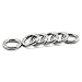 JCBIZ 6pcs Zinc Alloy Round Spring Snap Hooks Clip DIY Accessories for Handbag Purse Shoulder Strap Key Chains,17mm/0.67in Inner Diameter Circle Metal Key Ring Buckle(Silver)