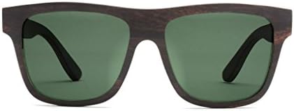 Dark Brown Laminate Wood Sunglasses for Men with Large Faces - Woodzee Big Bear