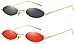 AOOFFIV Vintage Slender Oval Sunglasses Small Metal Frame Candy Colors