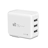 EC Technology 4A 3 port 20W USB Wall Charger with Auto IC (Foldable Plug) Adapter for iPhone 7/6s/6/ 6 Plus, iPad Air 2/Pro, Galaxy S7/S7 Edge/S6/S6 Edge and More-White