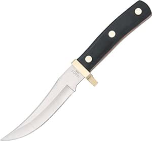 Old Timer 160OT Mountain Lion 9.3in High Carbon S.S. Full Tang Fixed Blade Knife with 5in Clip Point Blade and Sawcut Handle for Outdoor, Hunting and Camping