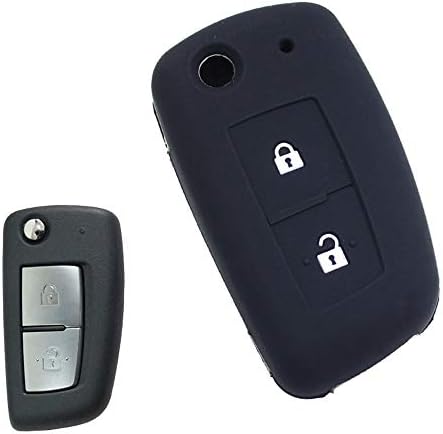 ECOiNVA for Nissan Sylphy Tiida Teana Sunny Lannia Qashqai X-Trail Kicks Car Key Cases Fob Covers Car Remote Controls Key Cases (Black)