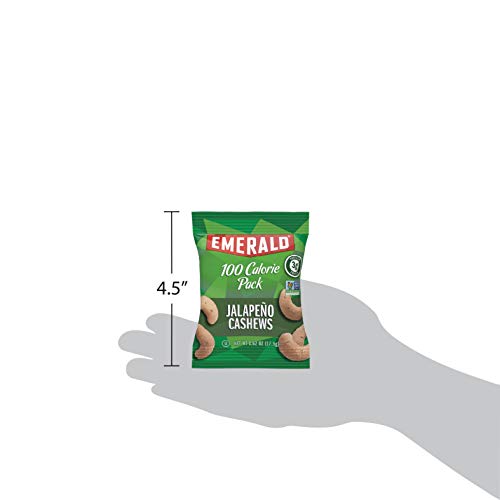 Emerald Nuts Jalapeño Cashews, 100 Calorie Pack, 7 Count (Pack of 12) Pricepulse