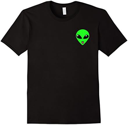 Men's Alien Shirt Green Alien Head TShirt Medium Black