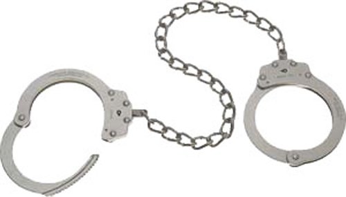 Peerless Handcuff Company Leg Iron Handcuff, Nickel Finish
