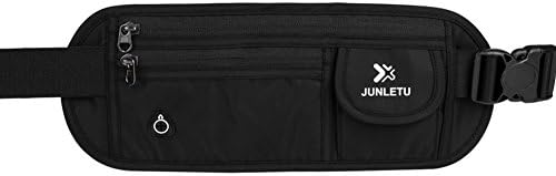 HENGREDA Running Belt Fanny Pack Elastic Bounce Free Belt Nylon Water Resistant Sling Bag 7" Phone Holder for Women Men Travel Running Hiking Travel Cycling