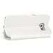 Galaxy S6 Case, EnGive Premium Slim Flip Imitation Leather Cover for Samsung Galaxy S6 G920(White)