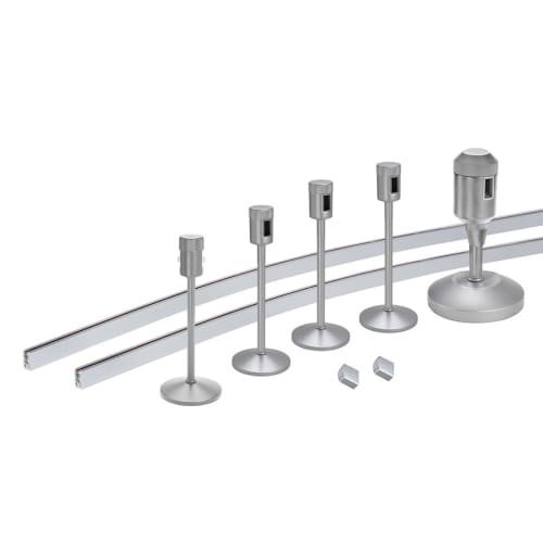 image for WAC Lighting HM1-SK-PT Flexrail Flexrail1 8' Starter Kit, Platinum, 6.