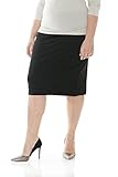 Esteez PLUS SIZE Skirt for Women Cotton Spandex Basic Knee Skirt BLACK 3X