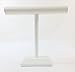 Bejeweled Display New White Faux Leather Wood Necklace & Bracelet T-Bar Jewelry Display Stand 12