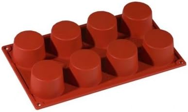Formaflex Silicone Mold - Cylinder Cupcake-8 Cavity