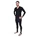 Ivation Men's Full Body Wetsuit Sport Skin for Running, Exercising, Diving, Snorkeling, Swimming & Water Sports,Black,X-Large