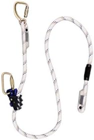 34416 Quick-Adjustable Polyester Rope Positioning Lanyard with Carabiner and Zsnaphook, 3600 lbs Gate, 5/8" Diameter x 6' Length