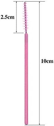G2PLUS 100 PCS Pink Disposable Eyelash Brushes Spoolies: Mascara Wands Applicator for Eyelash Extensions - Image 5