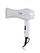 HTG 1000W Tourmaline Dual Voltage Travel Hair Dryer 120/240V With Folding Handle and Light Weight Hair Dryer Real 1000W Mini Hair Dryer Dual Voltage Folding Handle ALCI Plug Travel Blow Dryer (White)