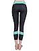 Baleaf Women's Workout Running Yoga Capri Leggings 3/4 Length Green Size S