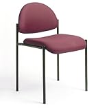 Boss Office Products B9505-BY Dimond Fabric Stacking Chair in Burgundy