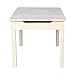IC International Concepts Table with Lift Up Top for Storage Solid Real Wood, Sturdy Parawood, Minimum Assembly, 33.1 X 24 X 22.2, Unfinished