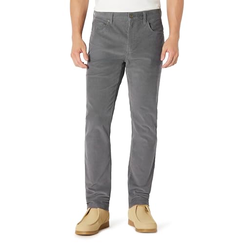 Amazon Essentials Men's Slim Fit 5 Pocket Corduroy Pant, Dark Grey, 36W x 30L
