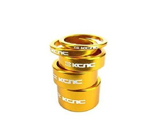 KCNC Hollow 1 1/8" Headset Spacer Set 3-5-10-14mm Road MTB Bike Cycling (Gold)