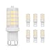 JandCase G9 LED Bulb, 4W 40W Halogen Equivalent, Daylight White 6000k, 400lm, 360 Degree Lighting for Chandelier, Bathroom Vanity, Wall Sconce, Ceiling Fan, Non-Dimmable, 6 Pack