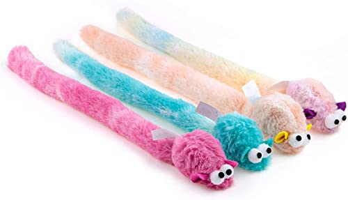 Chiwava 長い柔らかいぬいぐるみ猫ベルラッスルサウンド小さなマウスアクティビティインタラクティブグッズとマウスの商品画像
