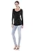 H2H Womens Long Sleeve Comfy Loose Fit Long Top Tee with Button Details Black US 2XL/Asia 2XL (CWTTL0175)