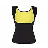 Hot Sweat Slimming Vest Body Shaper for Women, Sauna Vest Belly Fat Burner Neoprene Waist Trainer Tank Top Weight Loss Shapewear No Zipper Black by Bolkopess