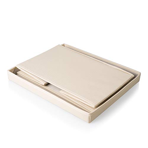SEMAXE Collapsible File Storage Organizer, Decorative Linen Filing & Storage Office Box,Letter/Legal,Charcoal,1 Pack - Thumbnail 4