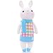 Me Too Tiramitu Plush Bunny Dolls Stuffed Rabbit Toys Easter Gifts Decorations 12 inches (Blue Grid Dress
